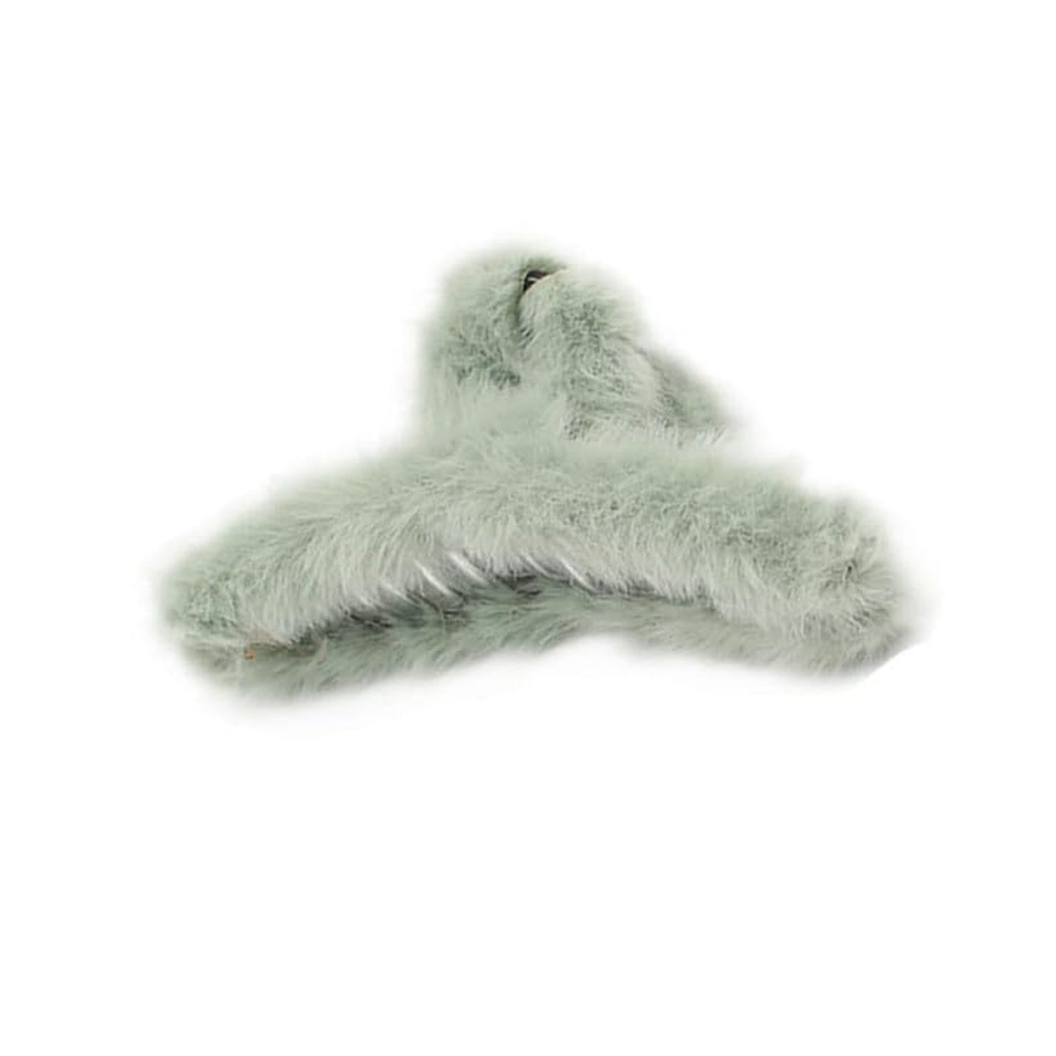 Stylish plush hair claw clip in an elegant design, suitable for various hairstyles.