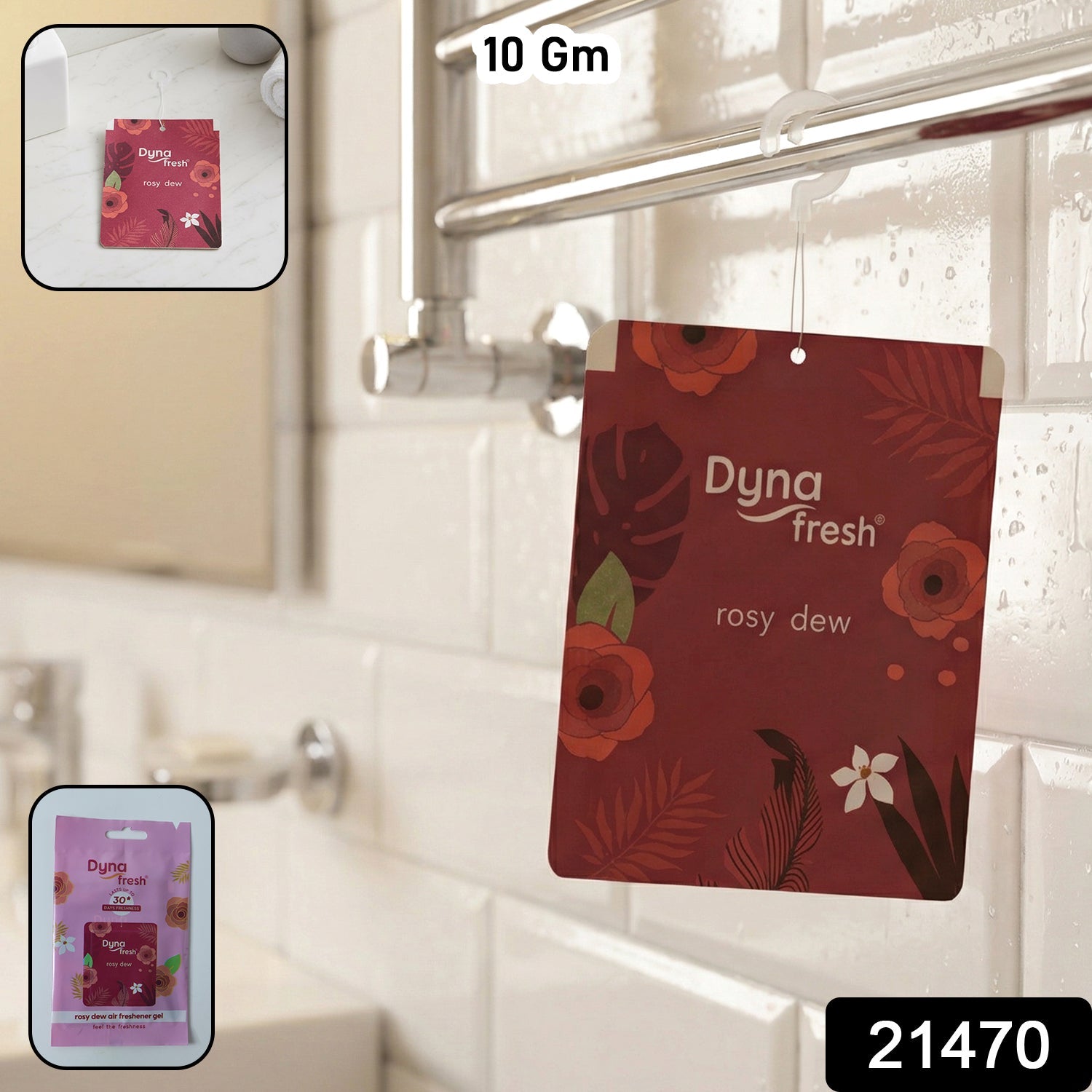 Rosy dew fragrance gel air freshener for small spaces