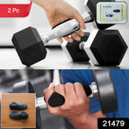 Close-up of ergonomic gym hand grip pads for workout comfort