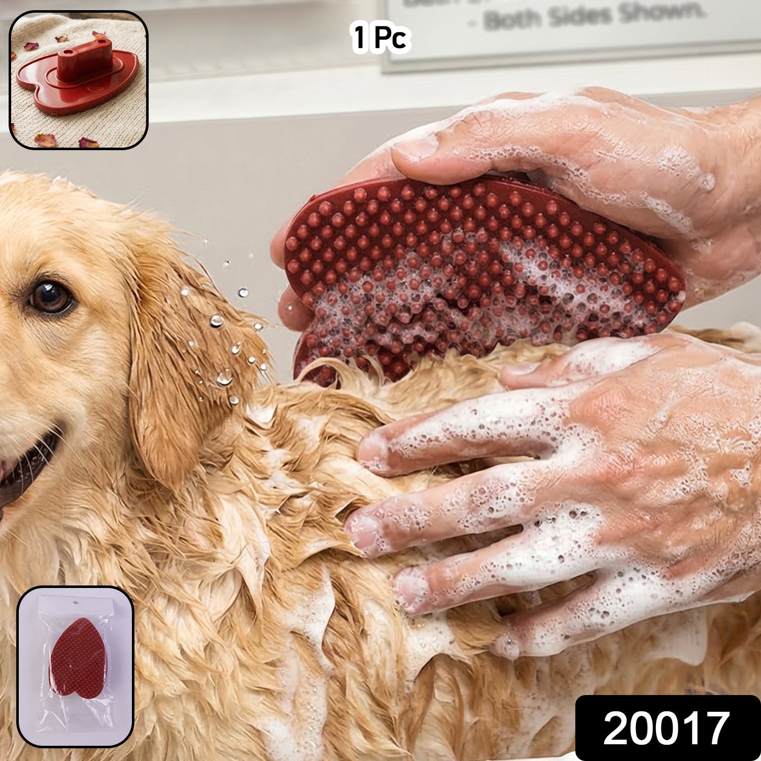 Soft Bristle Pet Bath Brush for Dogs and Cats