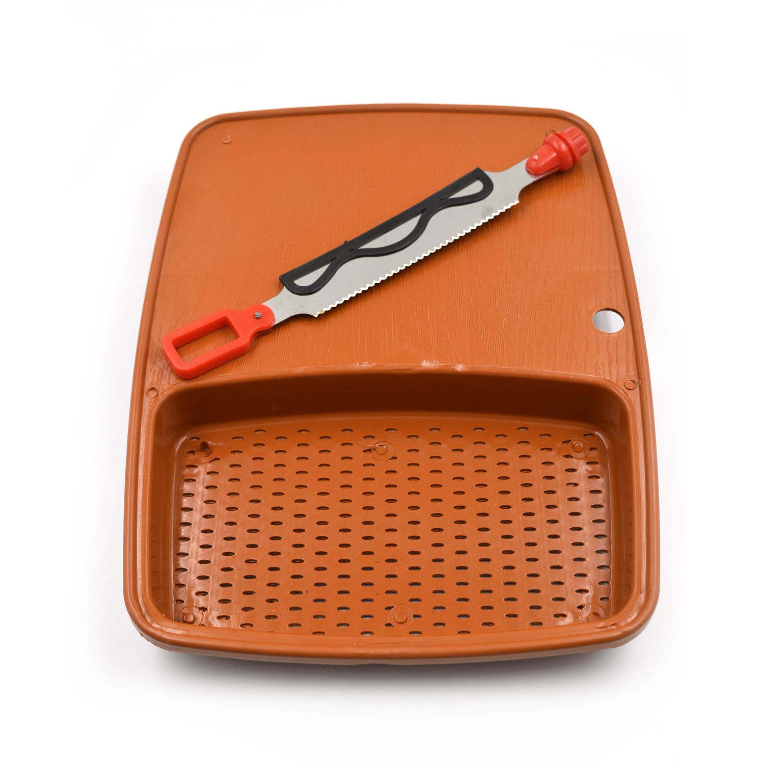 Close-up of the Quickslice Cut & Wash Box, showcasing its practical design for kitchen use.