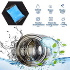 Detergent powder for effective washing machine cleaning cycle.