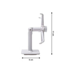 Set of six rotating self-adhesive hooks neatly installed on a kitchen wall.