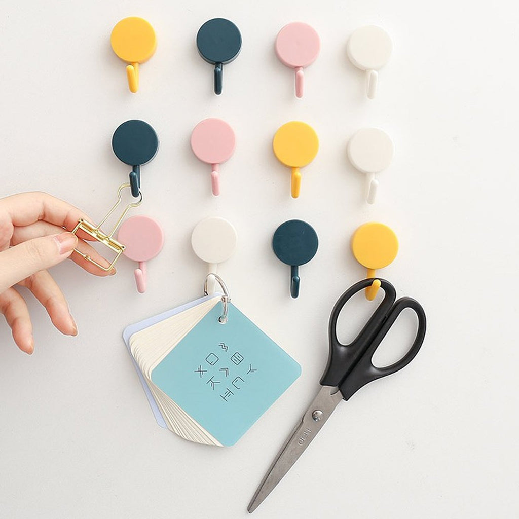 Durable self-adhesive hooks offering drill-free installation for any smooth surface.