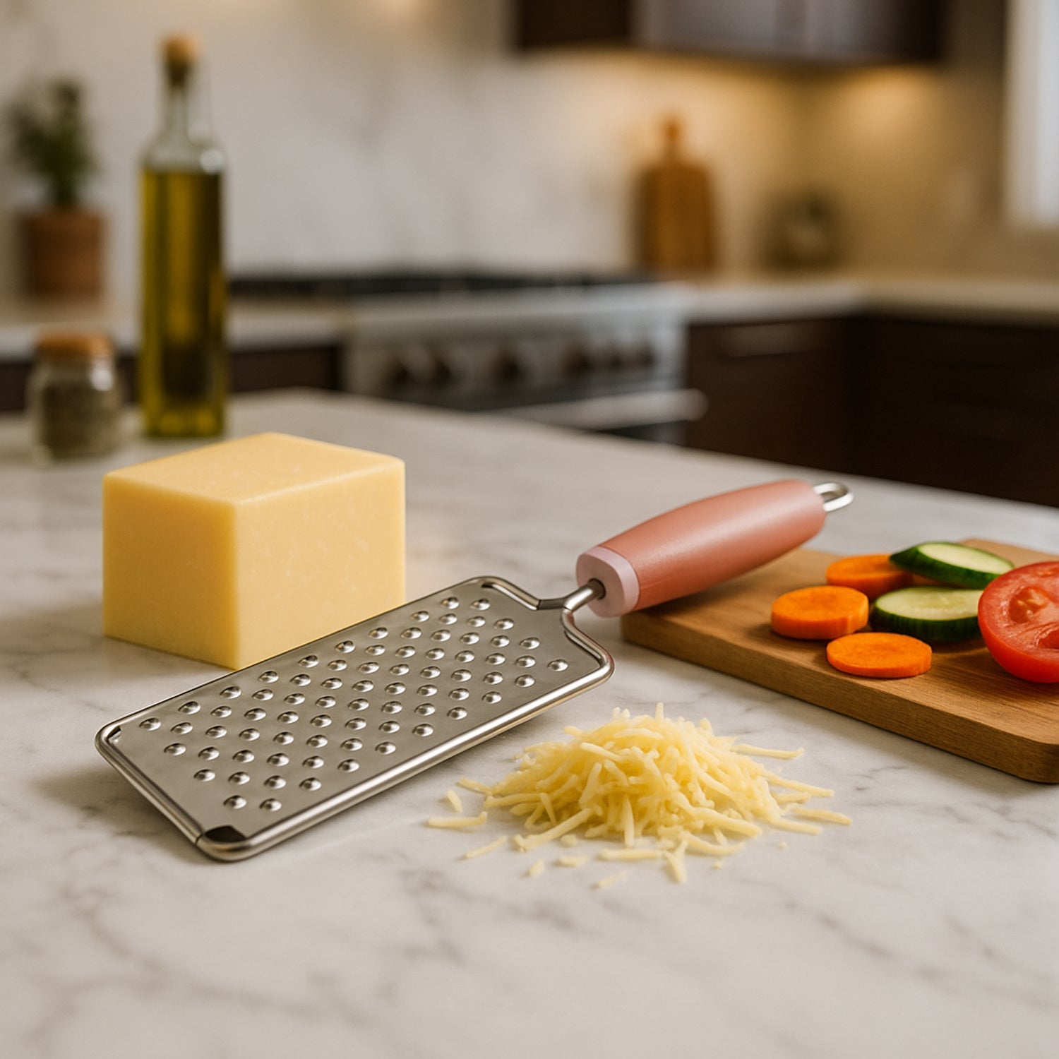 Compact kitchen grater for fruits and vegetables