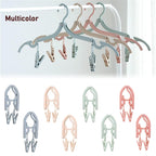 Foldable hanger with integrated clips for small garment drying