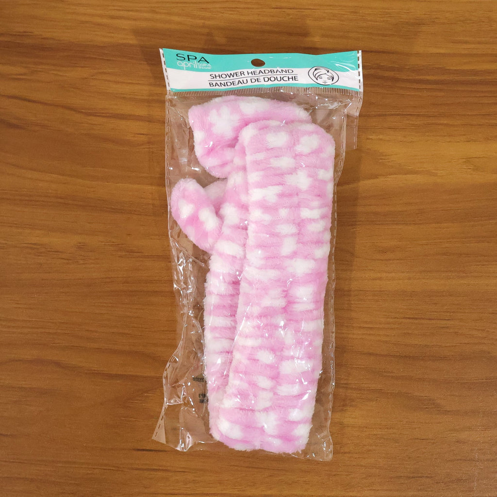 Washable stretchable soft plush spa headband for daily use