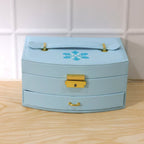 Bottom view of multi-layer jewelry box showing sturdy base in India