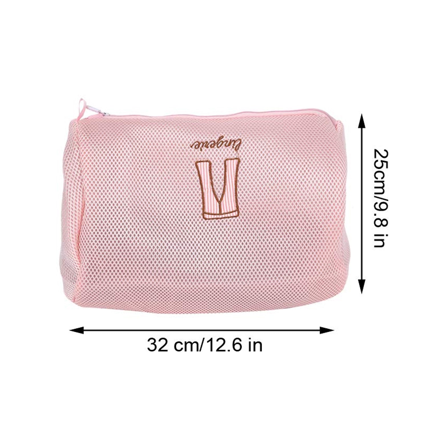 Protective zippered laundry wash bag for washing machine use