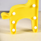 Decorative LED night light with giraffe design, suitable for shelves