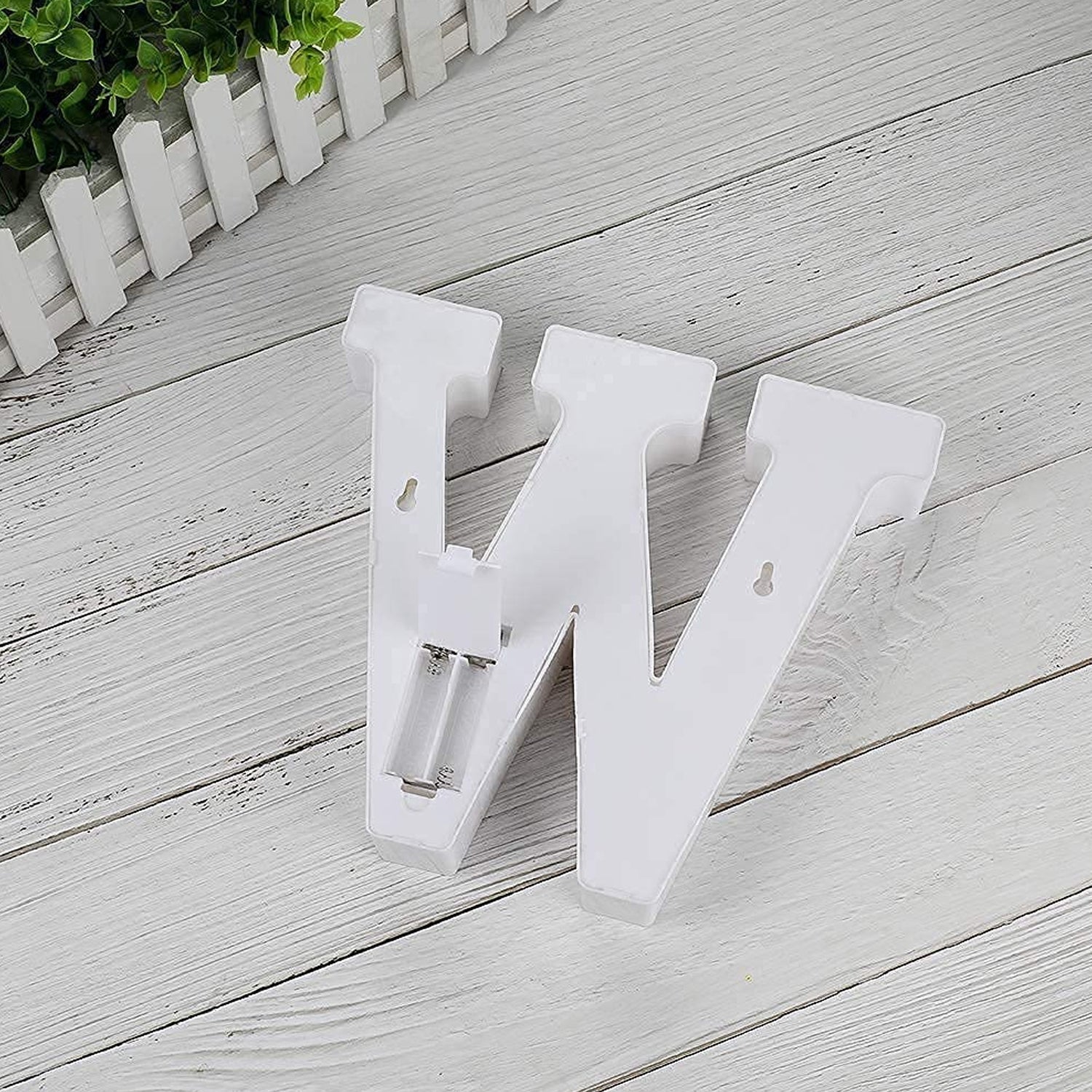 Soft glowing W shaped LED decorative lamp perfect for parties