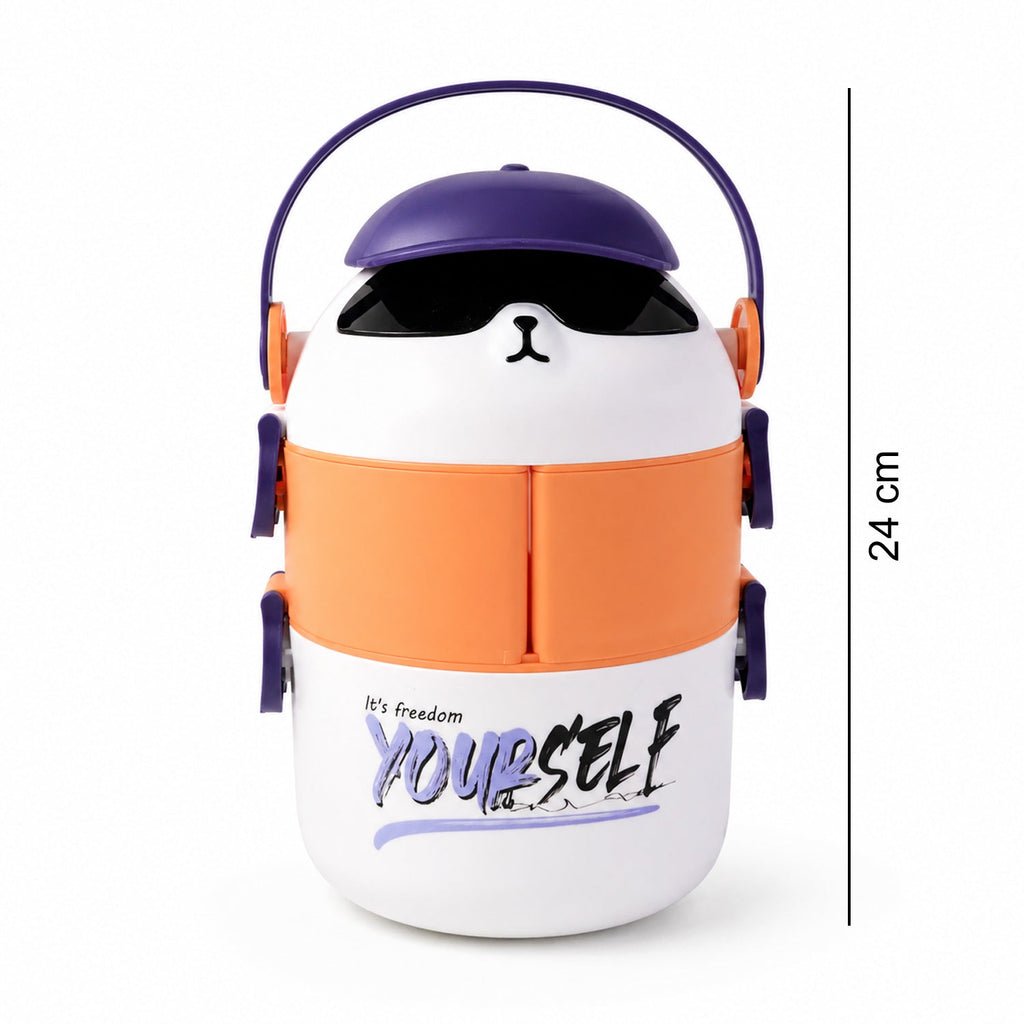 Double layer cartoon lunch box for kids