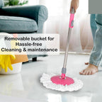 microfiber mop head soaking up dust and liquid spills effectively