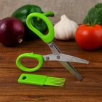 Kitchen scissors ready for quick herb and vegetable preparation and garnishing