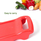 Adjustable thickness slicer for fruits and vegetables