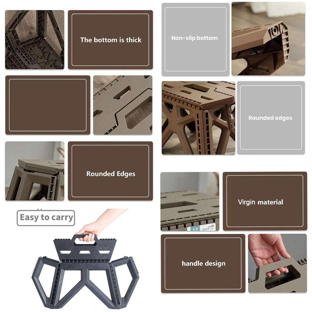 Anti-slip surface detail of Supermom 18 inch folding stool for stability
