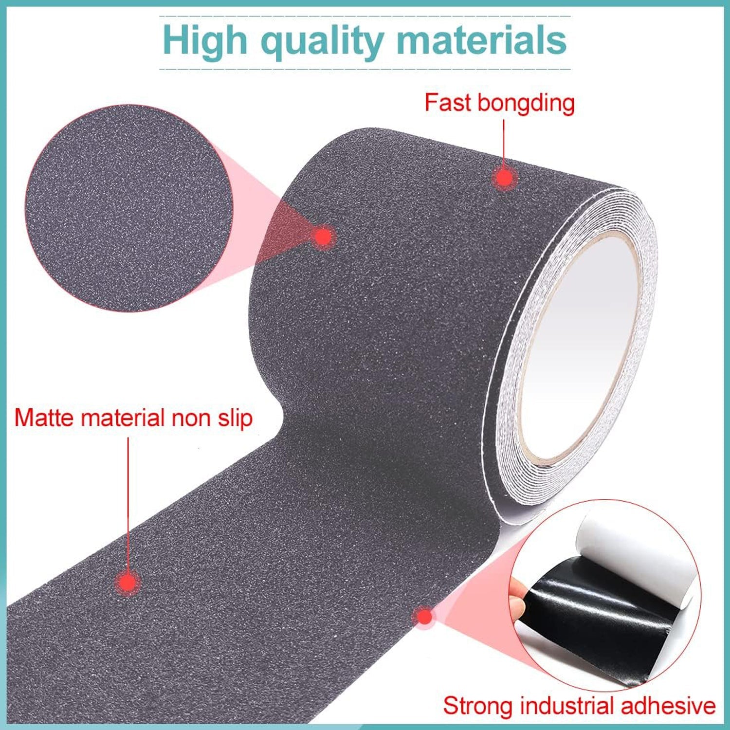 Textured grip tape roll ideal for home, office, and industrial safety