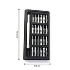 Ergonomic magnetic screwdriver handle from the 24-in-1 precision set, designed for comfortable grip.