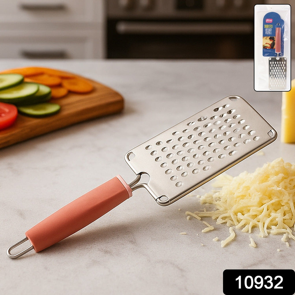 Multipurpose stainless steel potato and vegetable grater with ergonomic handle