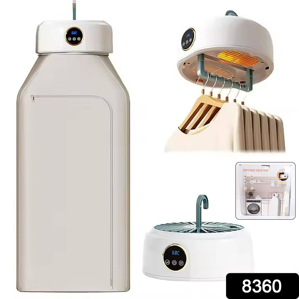 Low noise mini clothes dryer in use drying clothes efficiently