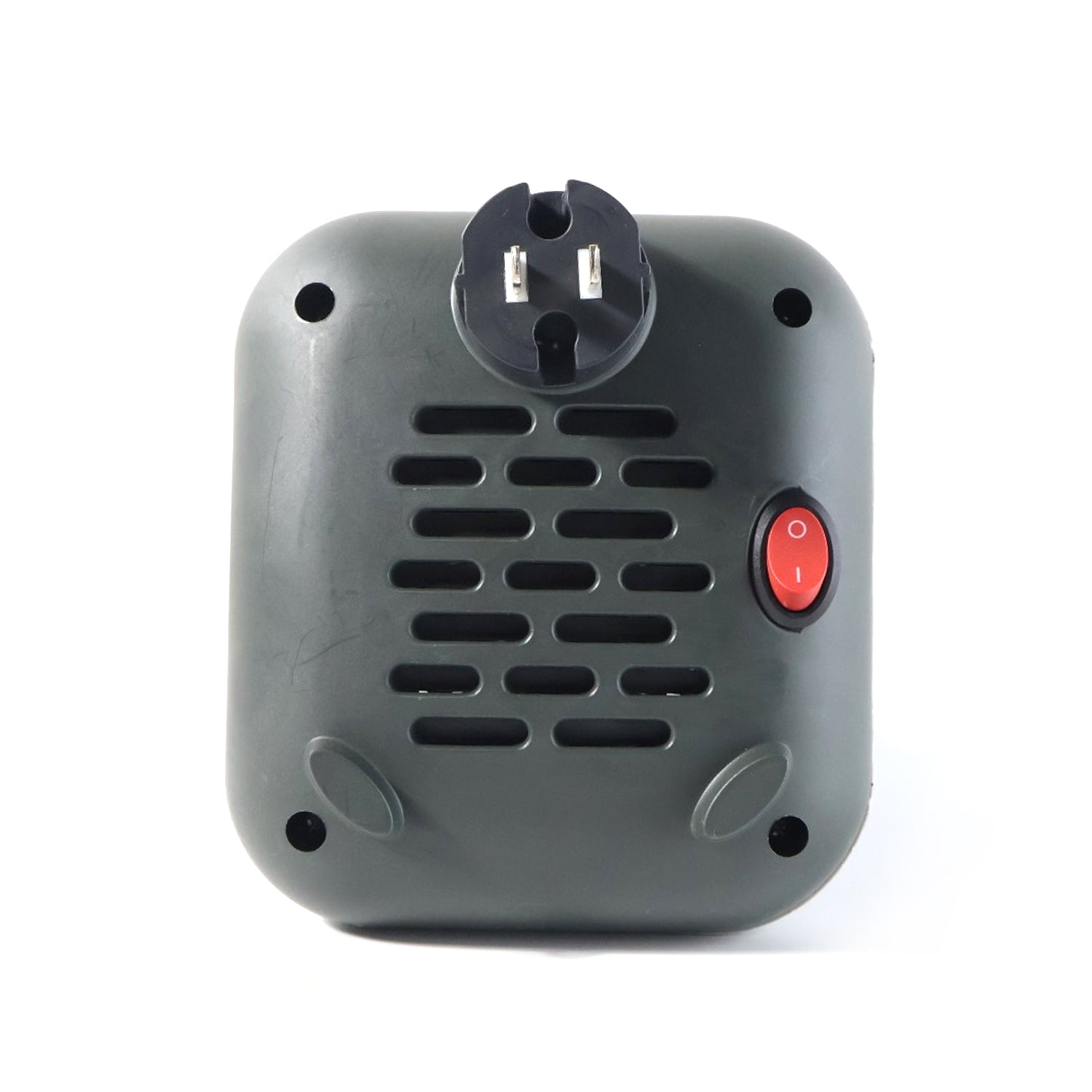 Wall socket mounted plug-in room heater with safety protection features