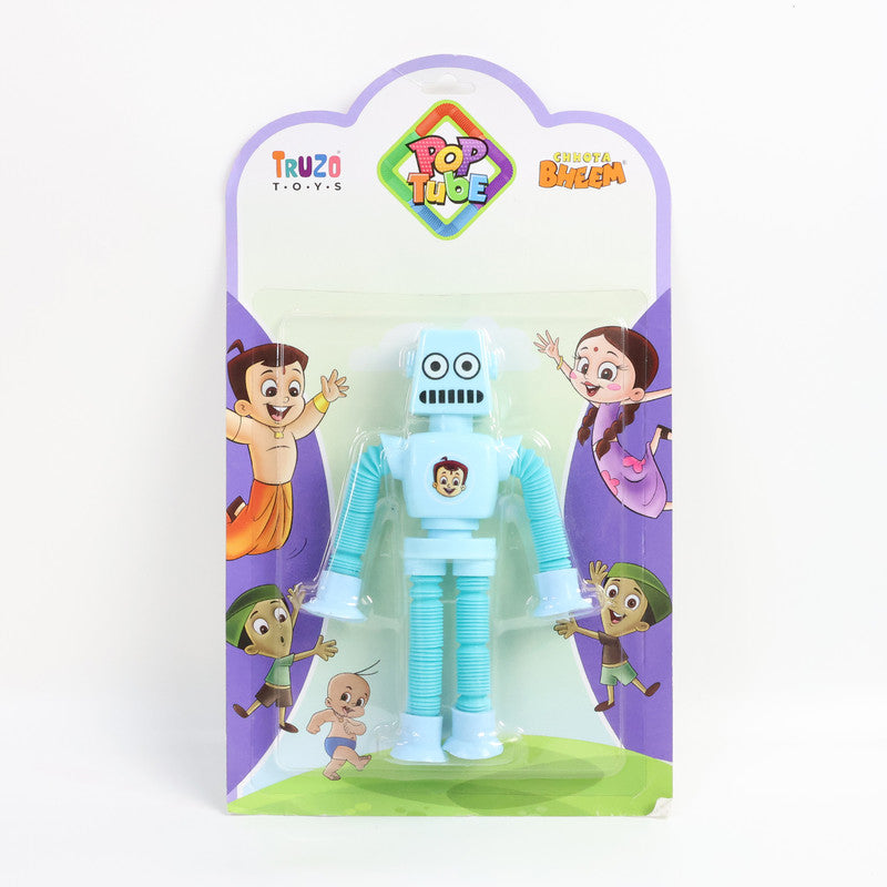 Colorful robot desk toy with stretchable spring body