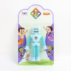 Colorful robot desk toy with stretchable spring body