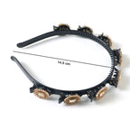 Stylish gold stone headband for festive looks