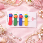 Colorful hair clips set for girls with various stylish designs