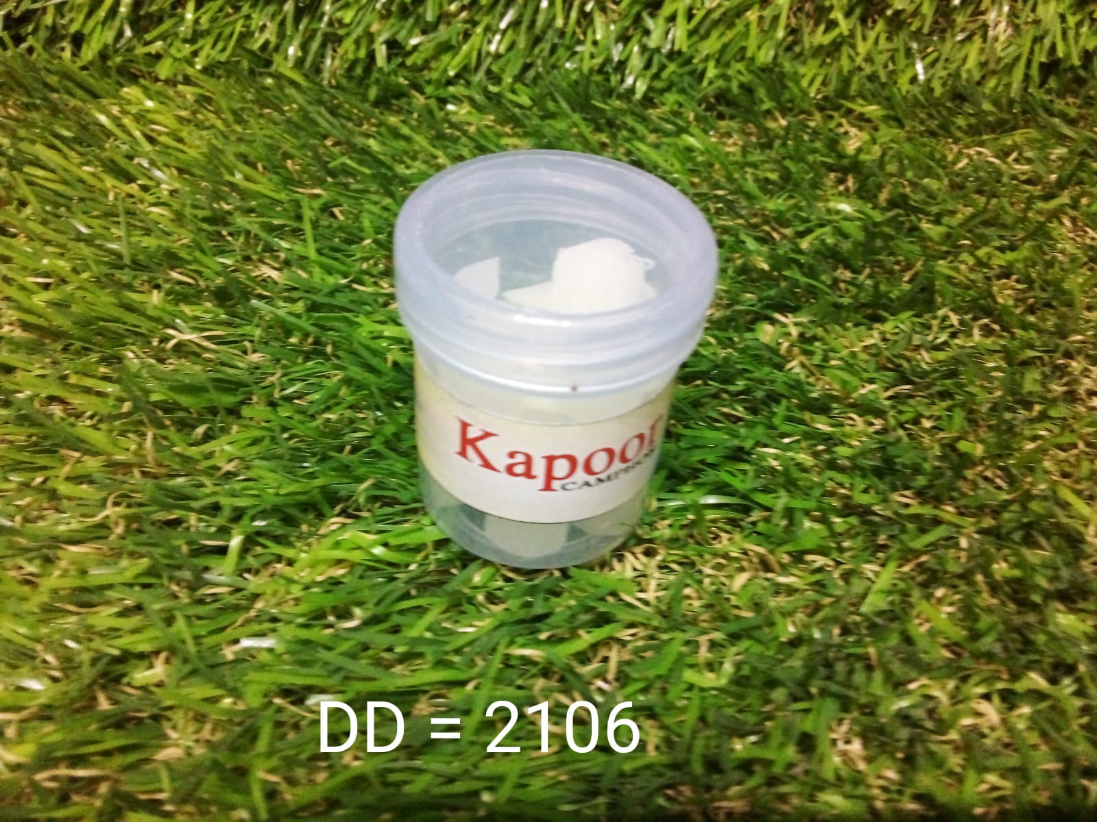 Display of Pure Kapoor Tablets, promoting peace and spiritual well-being.