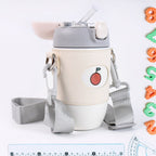 Attractive cartoon printed insulated coffee bottle for school and office