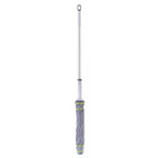 Compact self wringing mop with adjustable stainless steel handle stored neatly