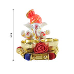 Festival pooja thali plate with Lord Ganesha idol