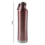Stainless steel vacuum insulated water bottle for hot or cold drinks