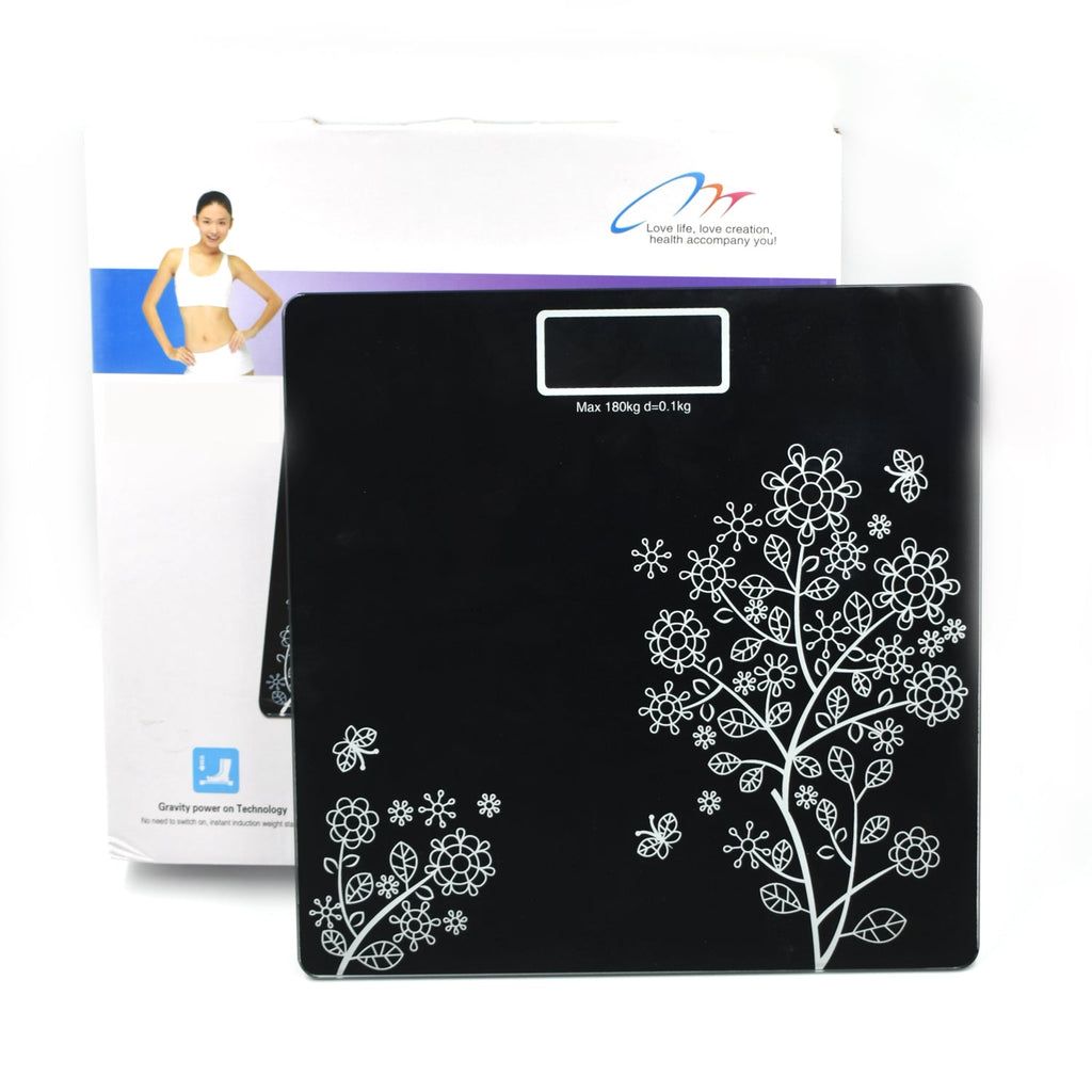 Premium personal weighing scale showing precise measurements on its clear display.
