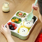 Durable leak-proof lunch box featuring 4 compartments for food storage