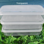 Three Konvex plastic food storage containers with snap-lock lids for leak-proof sealing.