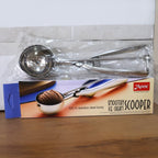 Ice cream scoop used for serving rounded portions of dessert