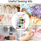 Organized 62-piece sewing set, ready for all your home crafting and stitching needs.