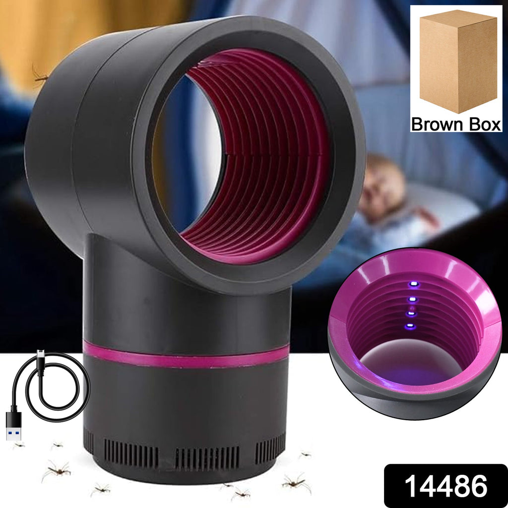 USB powered eco-friendly mosquito trap device in black and pink