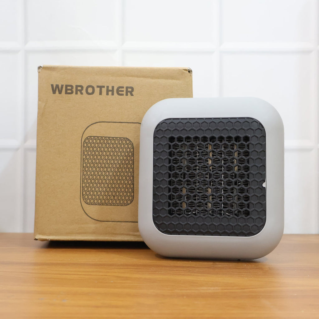 Compact electric wall heater showing the plug-in installation for small spaces