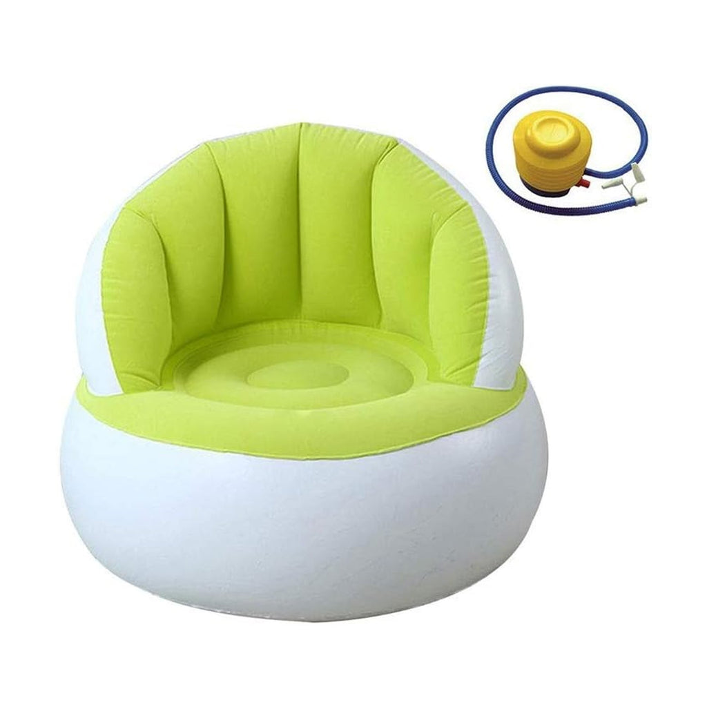 The Kids Inflatable Sofa Chair deflated and folded, ready for travel or storage.