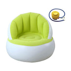The Kids Inflatable Sofa Chair deflated and folded, ready for travel or storage.