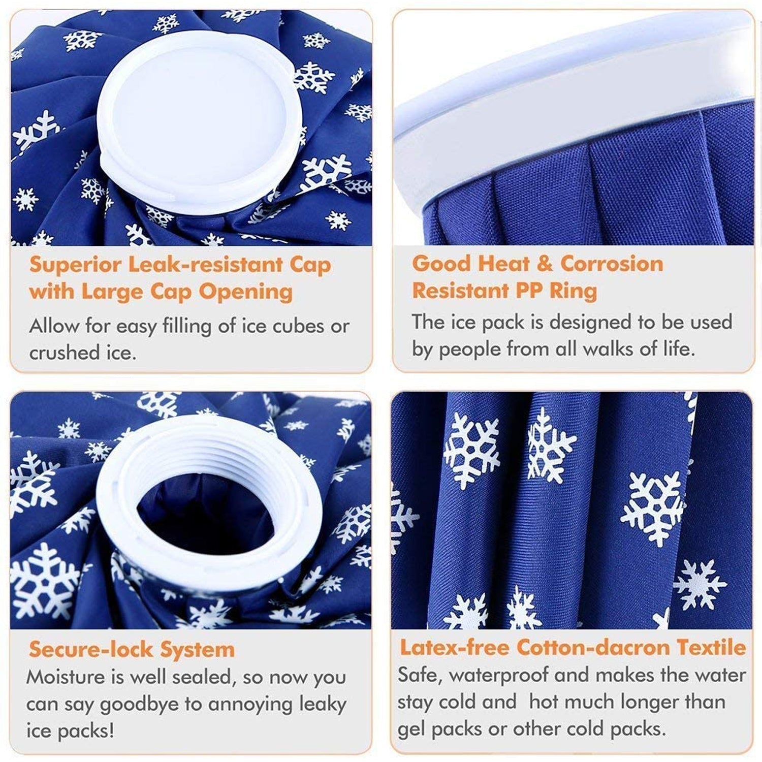 Practical use of the ice bag for joint pain, showing its flexible and adaptable form.