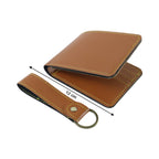 Compact men's wallet with keychain