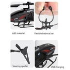 Dynamic close-up of the Remote Control Helicopter flying, capturing its speed and agility.