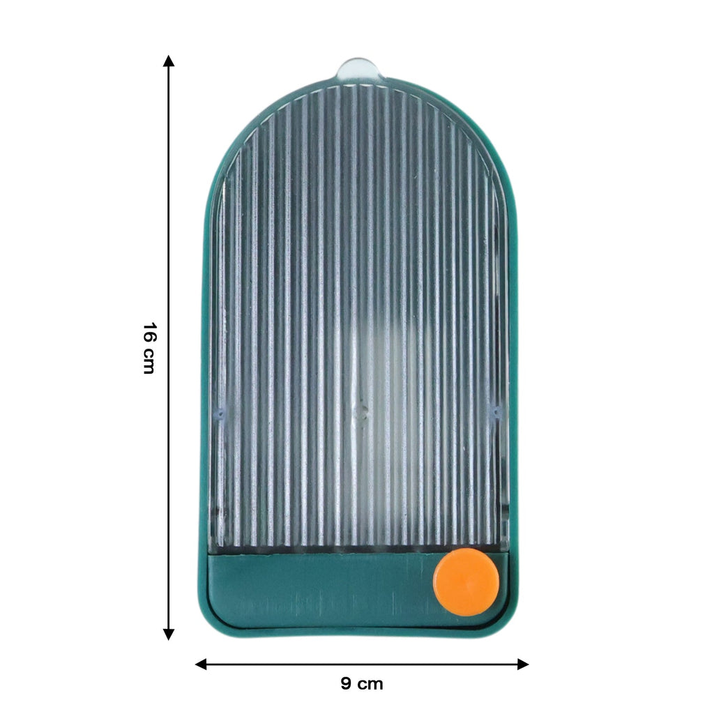 Visible drain tray of wall mounted soap holder for water drainage