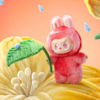 Colorful animal plush keychain bag accessory