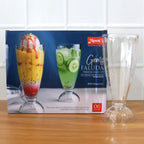 Set of six Apex dessert glasses in their packaging box