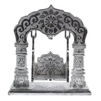 Shreeji Jhoolan silver-coated decorative swing crafted for Krishna idols